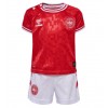 Baby Fußballbekleidung Dänemark Heimtrikot EM 2024 Kurzarm (+ kurze hosen)